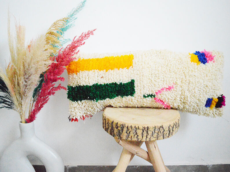 Moroccan carpet cushion cover