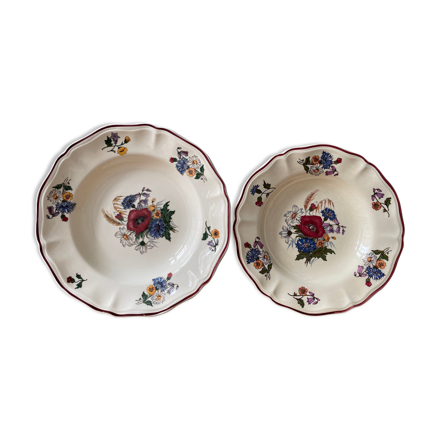Set of 2 model plates Agreste Sarreguemines France