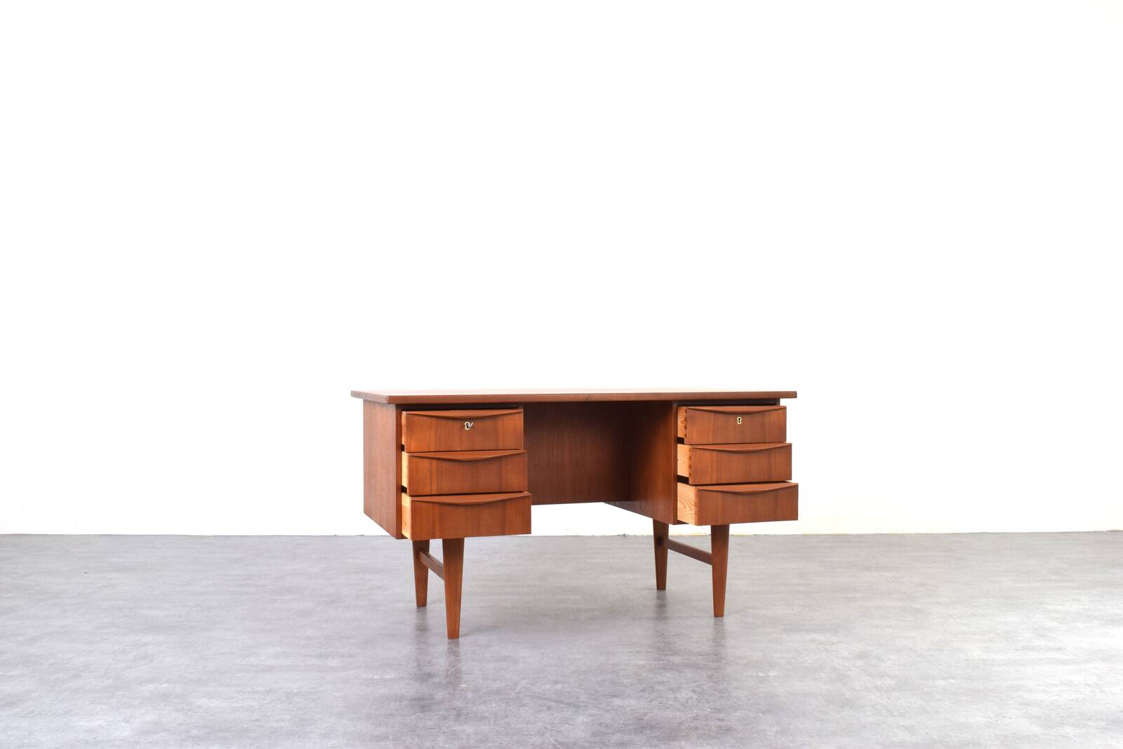 Mid-Century Danish Teak Executive Desk, 1960s.