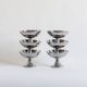 Set of six ice cream cups, Alfra Alessi, Italy, 1950s/70s
