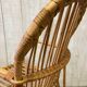 Série de 4 fauteuils rotin vintage
