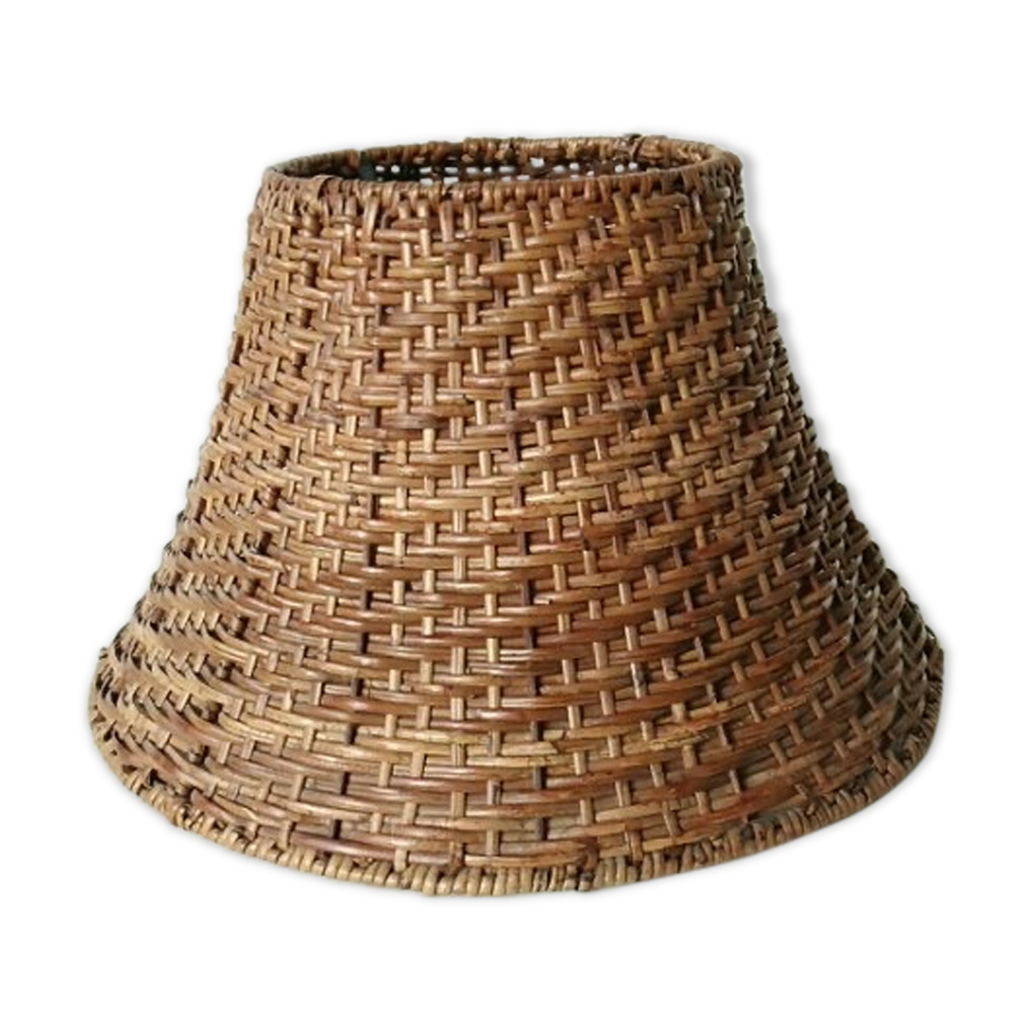 Old rattan lampshade