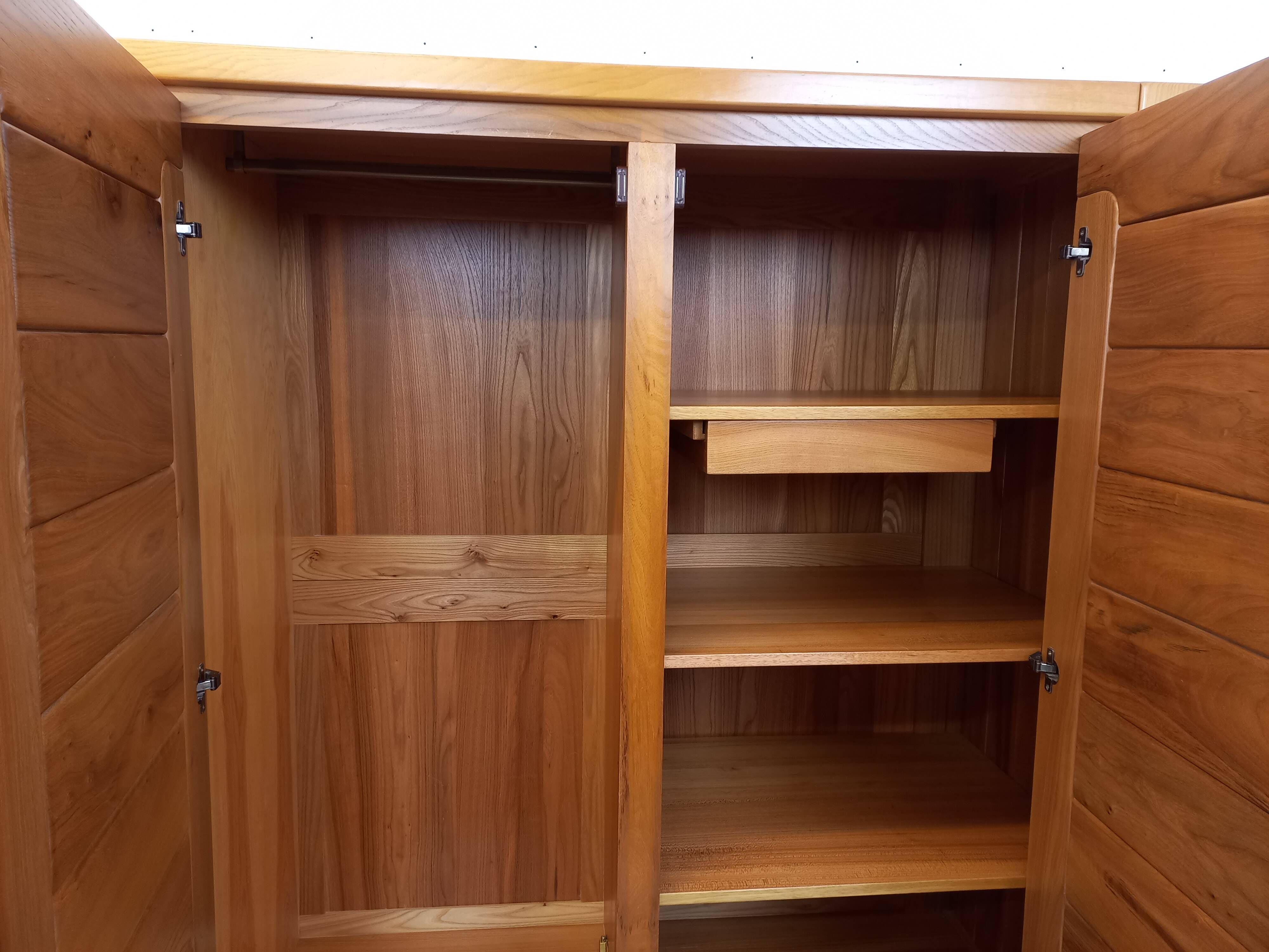 Vintage Maison Regain elm wardrobe from the 70s and 80s