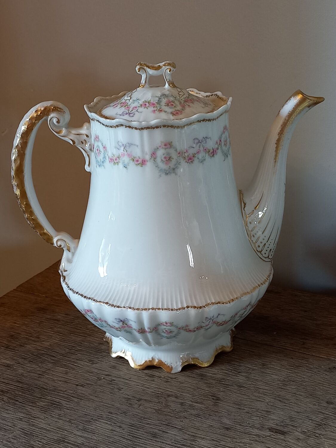 Tea service coffee porcelain Limoges Émile Bourgeois old 19th 20th