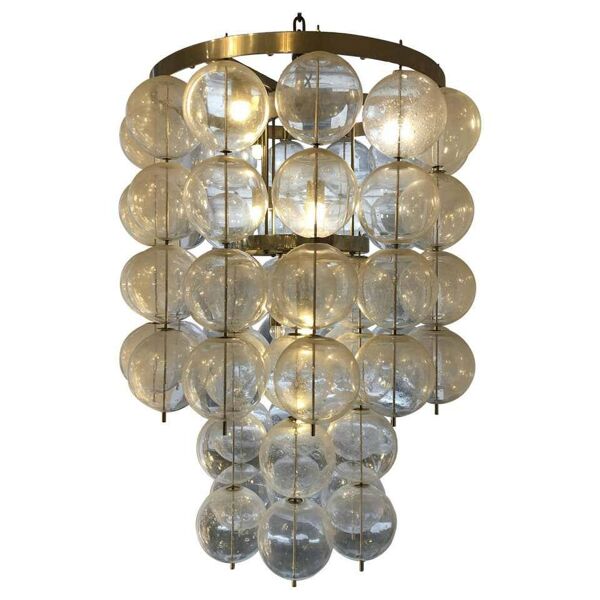Big Glass Ceiling Light, Czceh c.1960