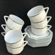 8 coffee tea cups and 8 porcelain saucers Limoges Bernardaud Paul Poiret