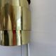 Pair of Scandinavian teak and brass sconces