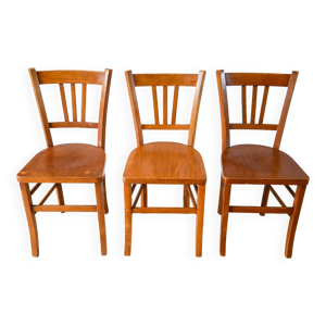 Ensemble de 3 chaises - bistrot