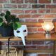 New table lamp with old Art Deco glass lampshade