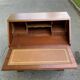 English solid wood donkey back writing desk, 20th century