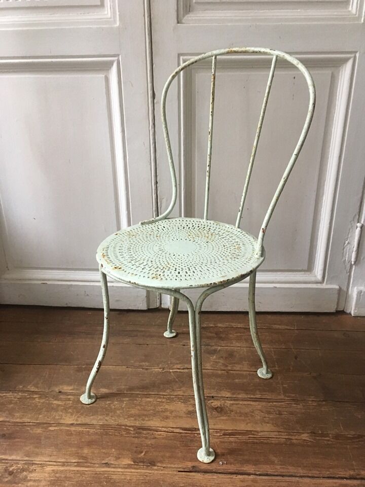 Chaise en acier, métal jardin