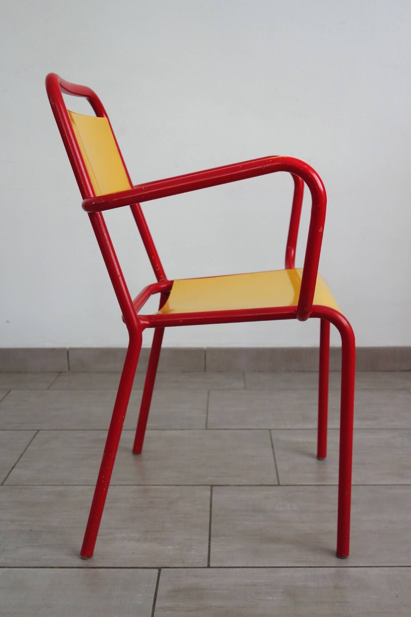 Stella metal armchair, indislocable, 50s