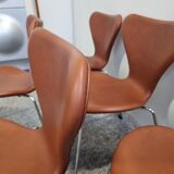 Set of 6 3107 butterfly chairs by Arne Jacobsen for Fritz Hansen