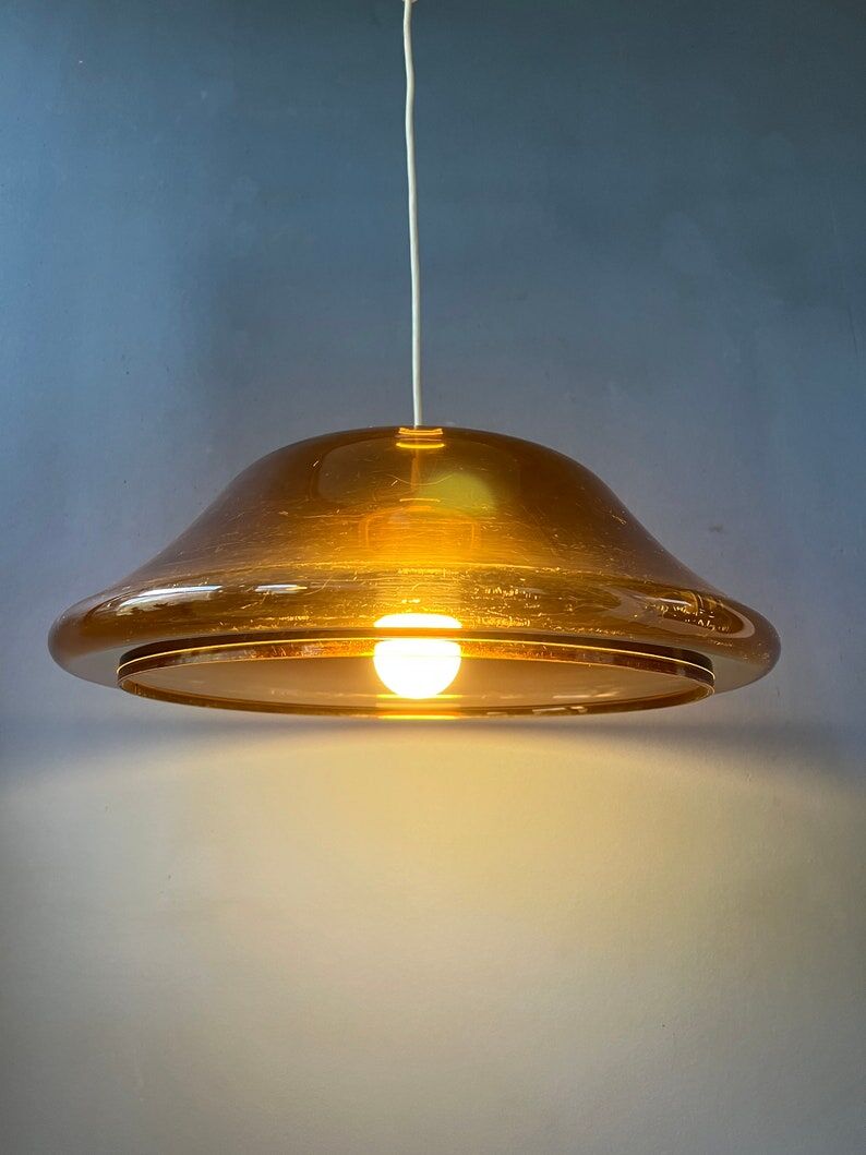 Vintage space age pendant lamp by Herda