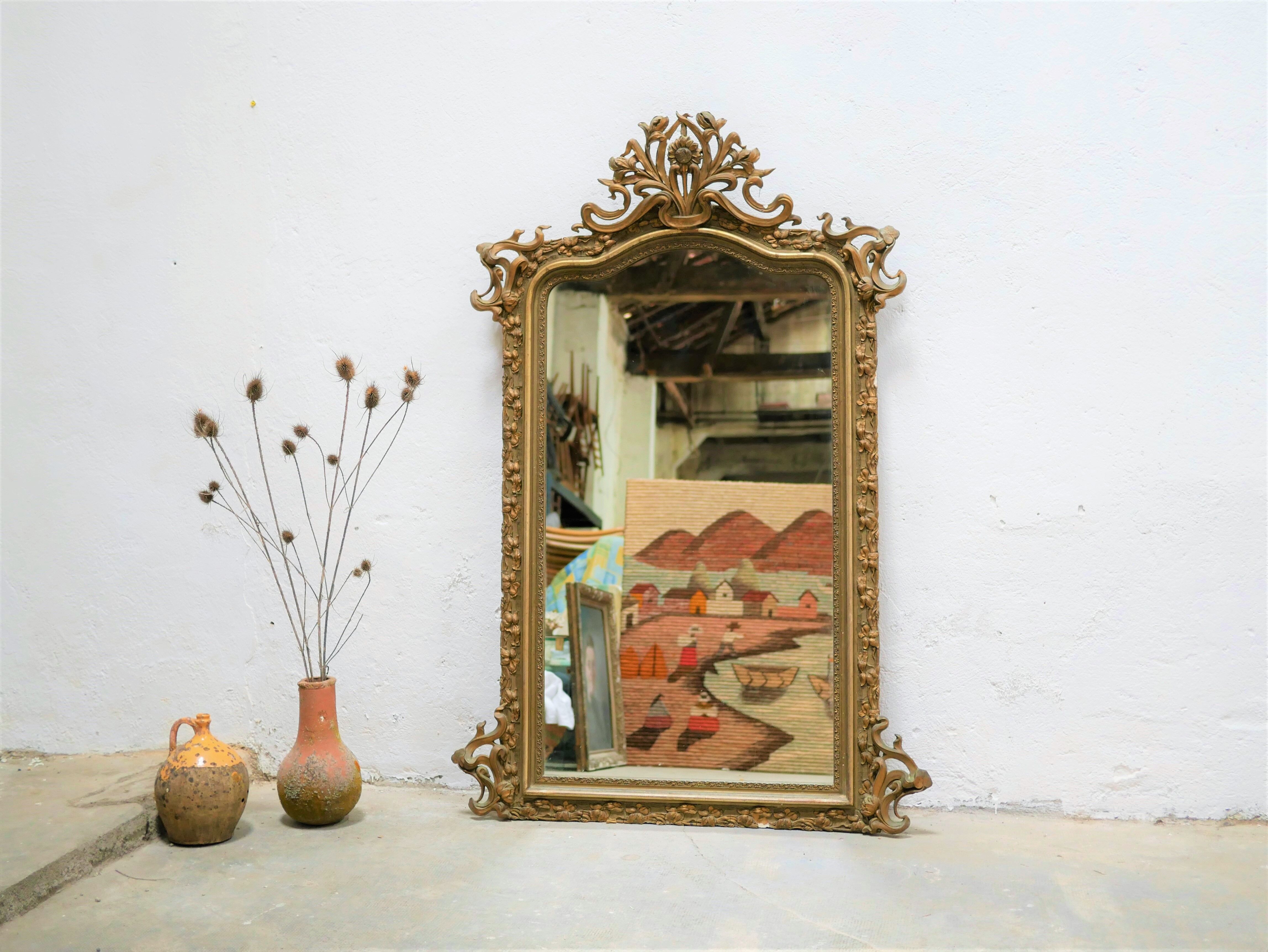 Old Louis XV style mirror - 158cm x 107cm