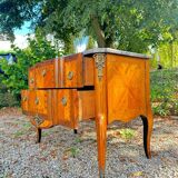 Commode en marqueterie d’époque transition fin du xviii eme siècle
