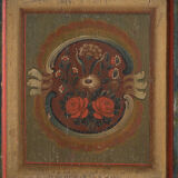 Painted folk art wardrobe, Central Europe, dated 1814.