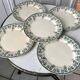 lot of 5 flat plates Terre de Fer Digoin Sarreguemines model "Suzanne" late nineteenth