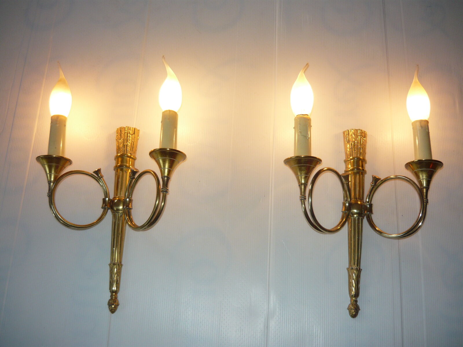 Pair of hunting wall sconces