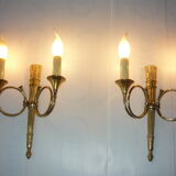 Pair of hunting wall sconces