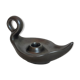 Matt black ceramic cellar rat candle holder 50s