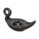 Matt black ceramic cellar rat candle holder 50s