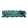 Wavy turquoise glazed earthenware plate 1960 Provence