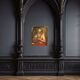 Antique religious painting from the 17th century, Saint Jerome