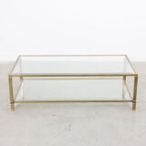 Mid-century brass coffee table