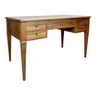 Bureau Plat Double Face En Acajou De Style Louis XVI XIX Eme Siècle