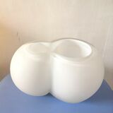 Vase design forme libre verre blanc épais