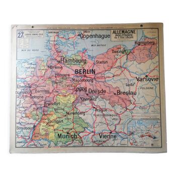 Old Vidal Lablache school map of Germany n°27.