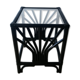 Black rattan sofa end