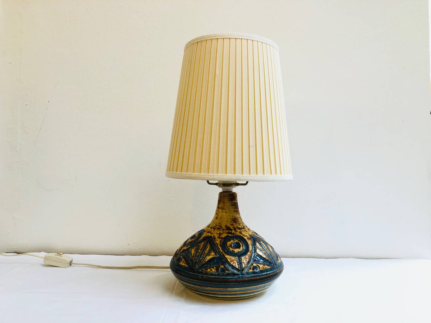 Mid-Century Danish Ceramic Table Lamp by Arne Finne Nielsen for Søholm Ceramic, 1960s