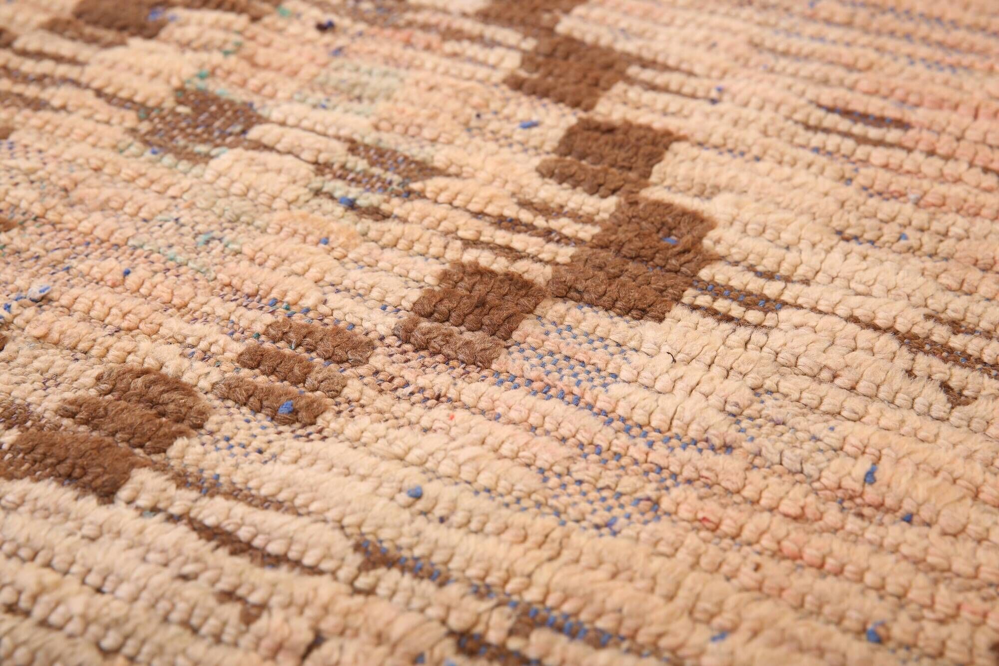 Vintage Moroccan Runner Rug 124 x 256 cm, Berber Wool Rug, Handmade Rug