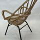 Chaise vintage en rotin par Dirk van Sliedregt Rohe Noordwolde 1960 aux Pays-Bas