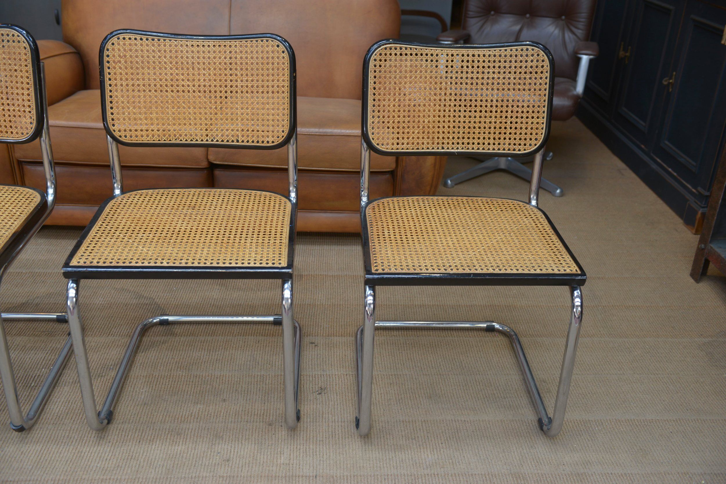 Lot de 4 Chaises Model B32 Cesca  Marcel Breuer 1970s