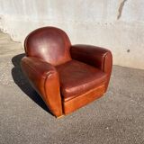 Leather club chair