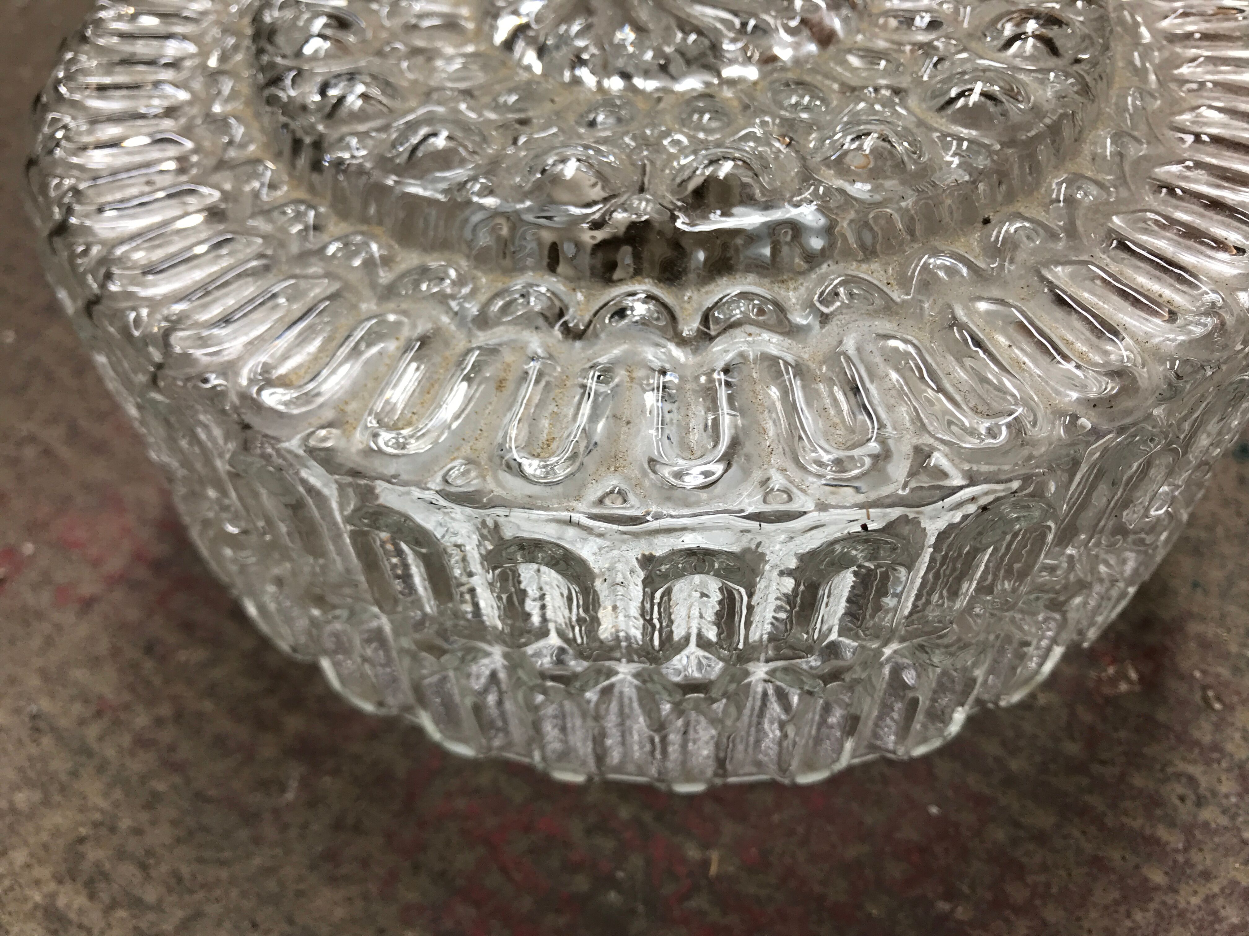 Ceiling light in glass of the 1960