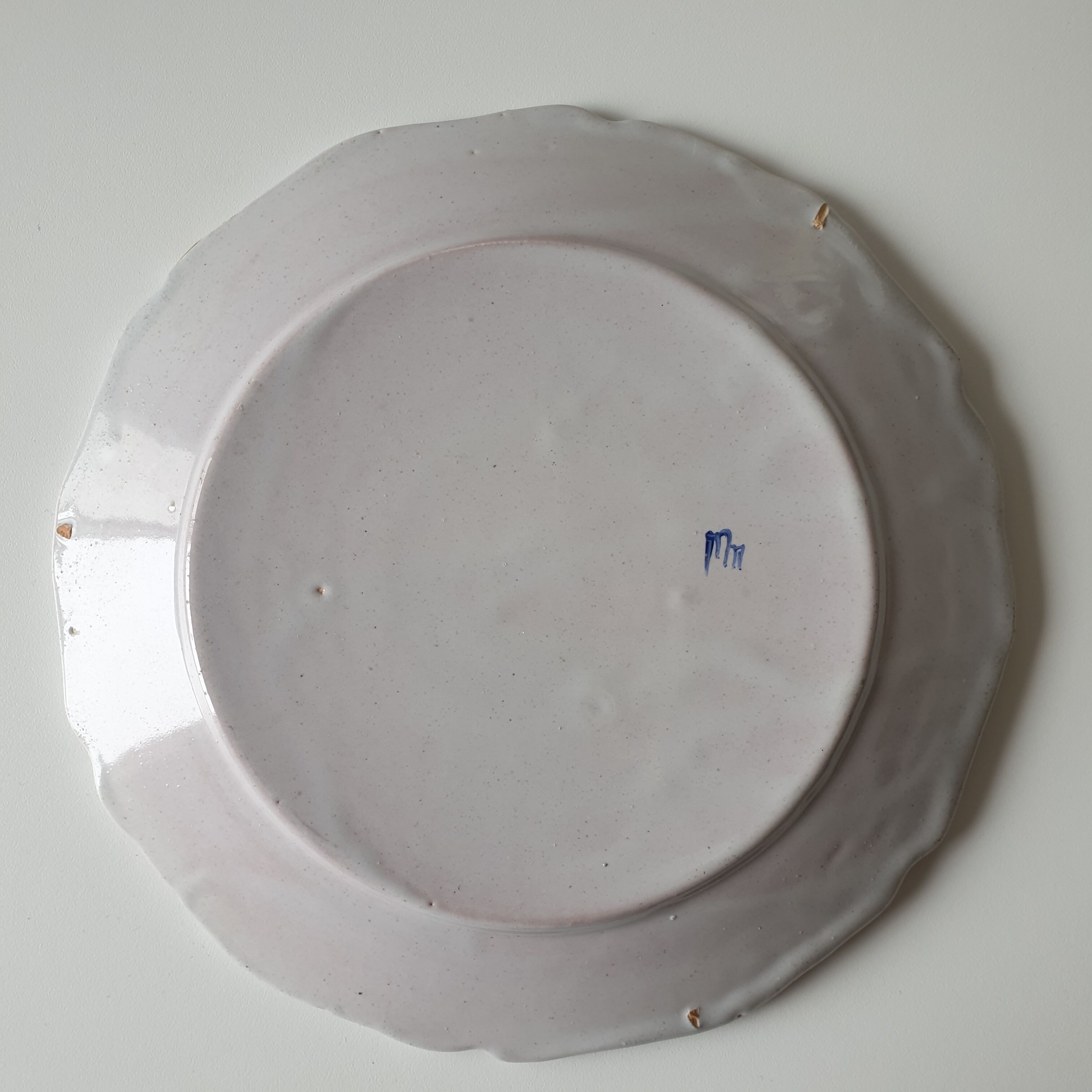 Old eighteenth eighteenth earthenware plate