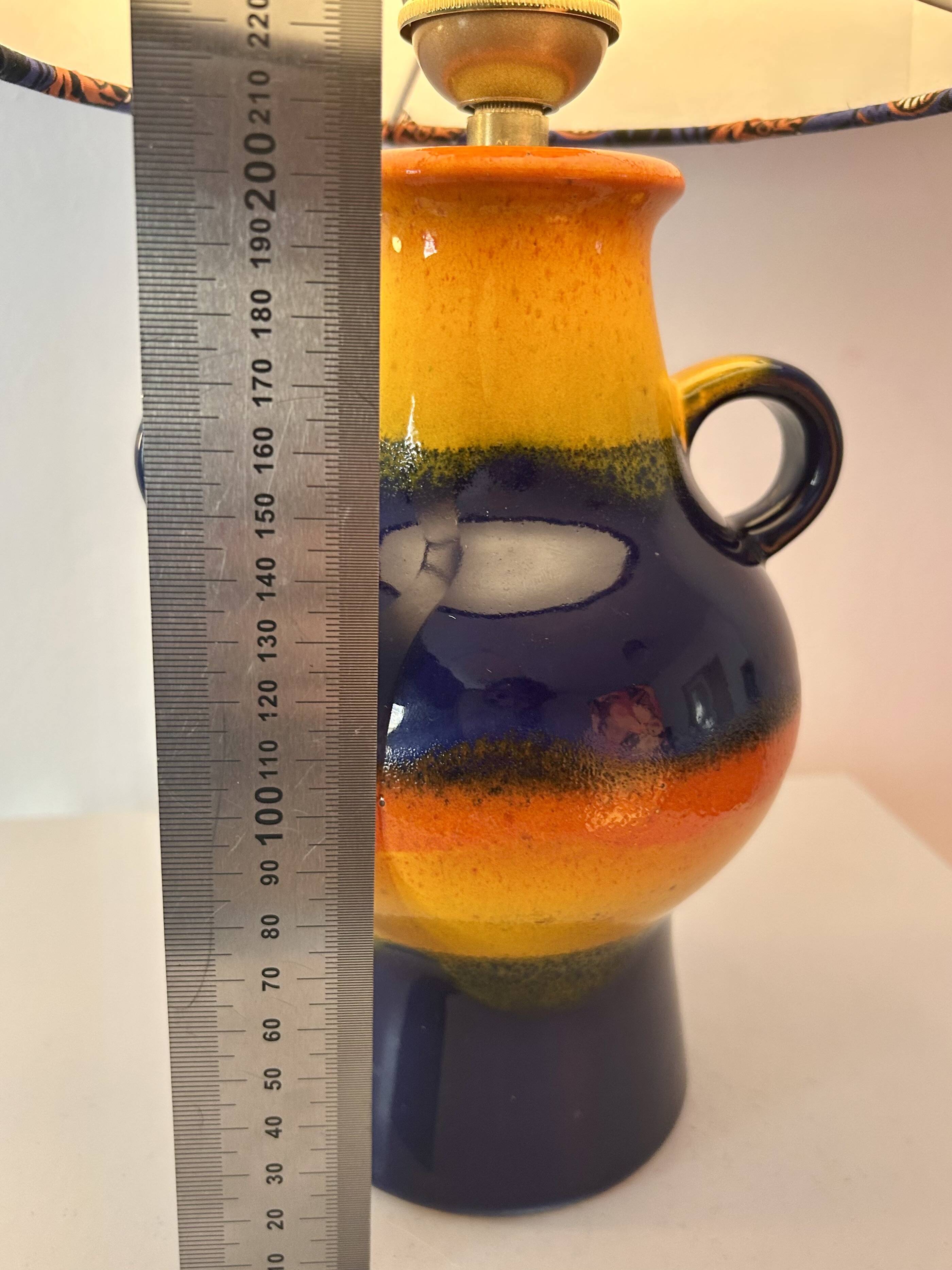 Upcycled table lamp made from an original Dümler & Breiden Pop Art vase.