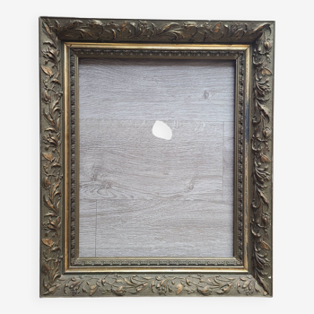 Old 19th century wooden frame with plaster sculpture