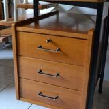 Modernist desk with two oak pedestals from the 60s