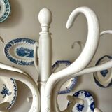 Parrot coat rack with 6 hooks in white curved beech