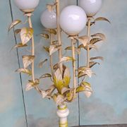 Lampadaire Hollywood Regency 5 globes, années 70