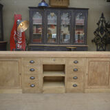 Buffet enfilade à 2 portes et 9 tiroirs en chêne