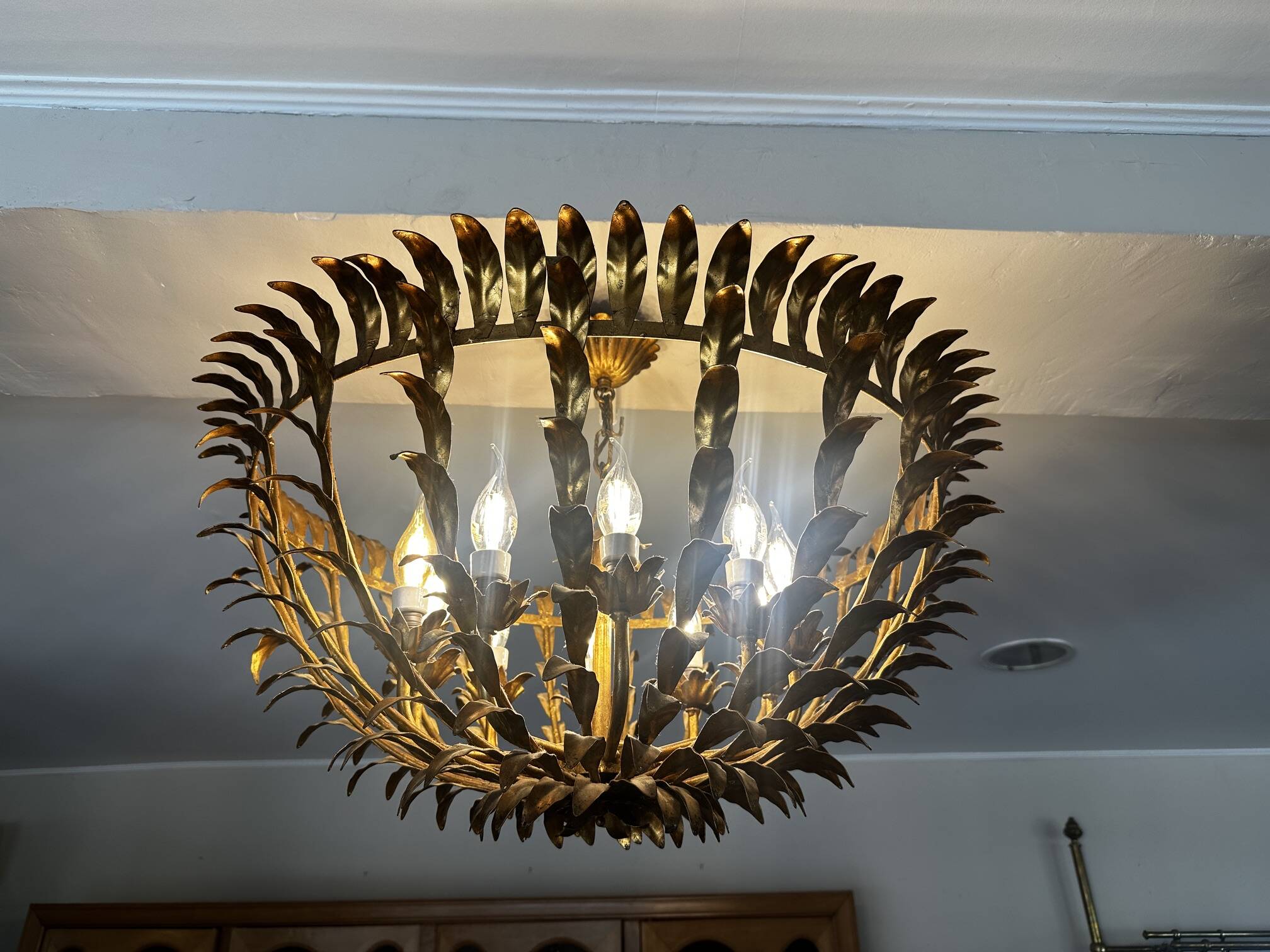 Brass chandelier 1960