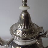 Silver metal teapot