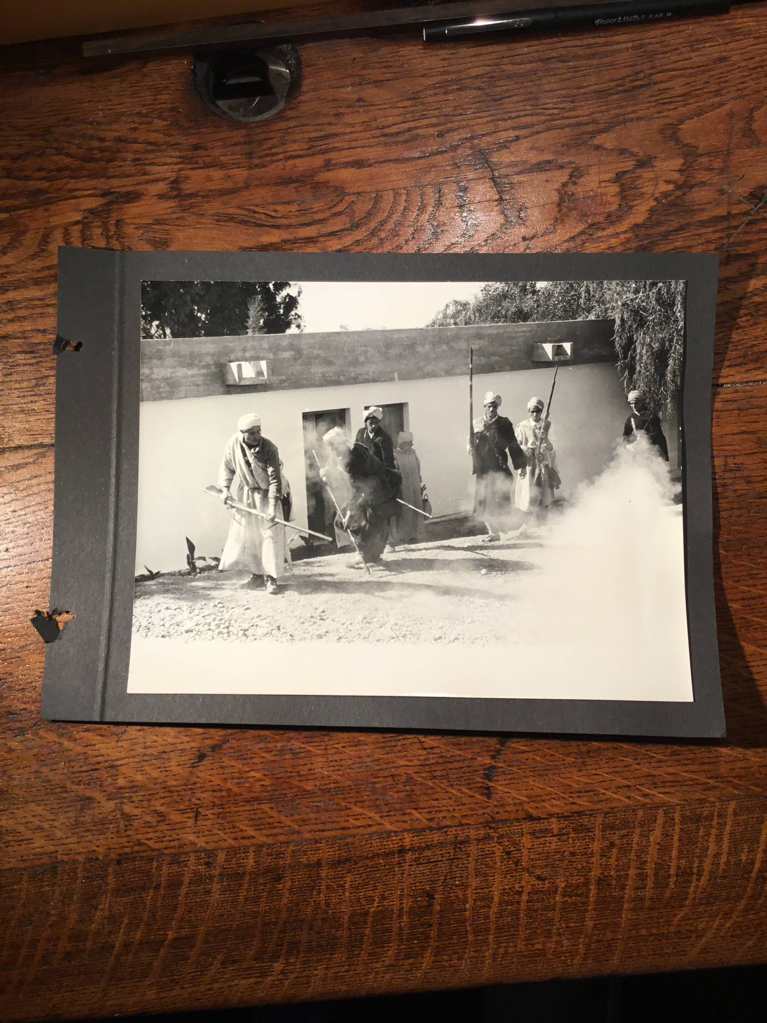 Black and white silver print middle east