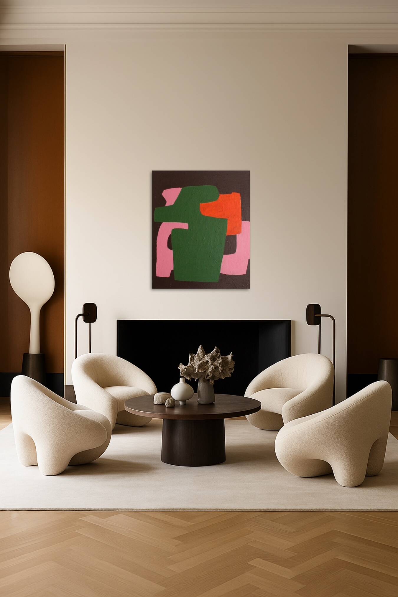 Minimalist colorful abstract "brick 2" by Bodasca